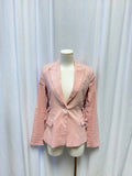 Derek Lam Linen Lace Up Blazer
