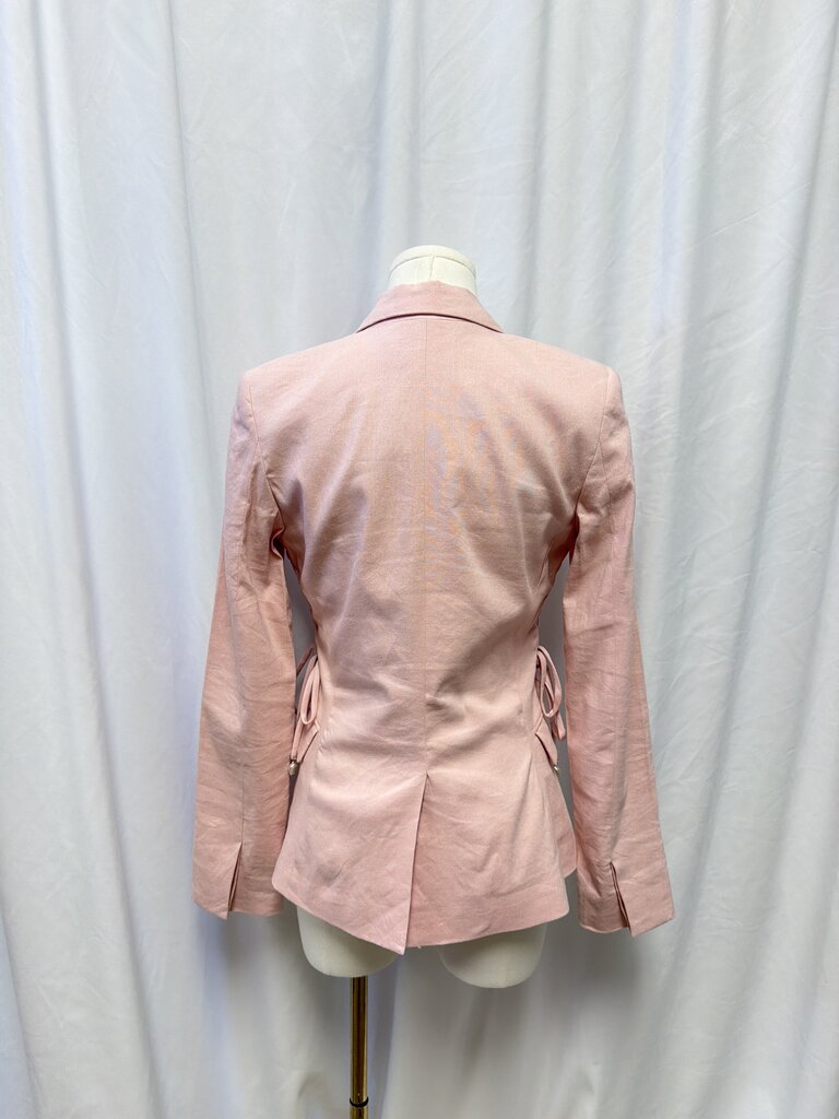 Derek Lam Linen Lace Up Blazer