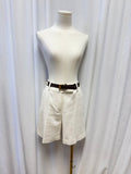 Reiss Belted Linen Blend Shorts