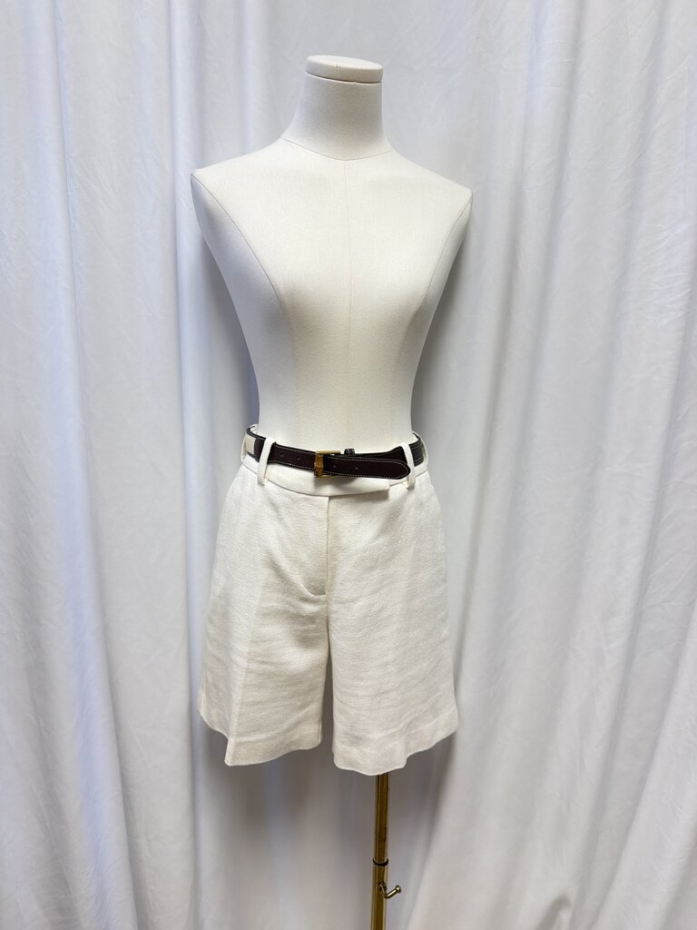 Reiss Belted Linen Blend Shorts