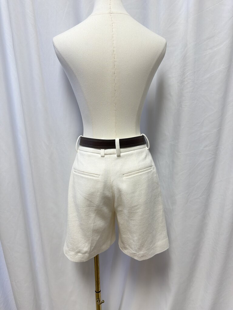 Reiss Belted Linen Blend Shorts