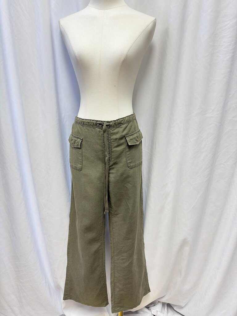 Johnny Was Drawstring Wide Leg Cargo Pant