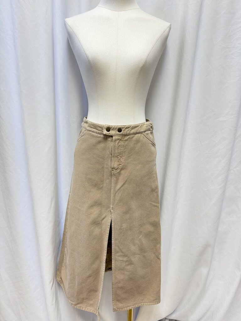 Dolce & Gabbana Corduroy Front Vent Knee Length Skirt