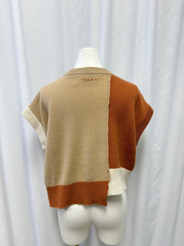 Marni Color Block Cashmere Sleeveless Top