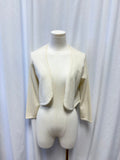Saks Cropped Open Cashmere Cardigan
