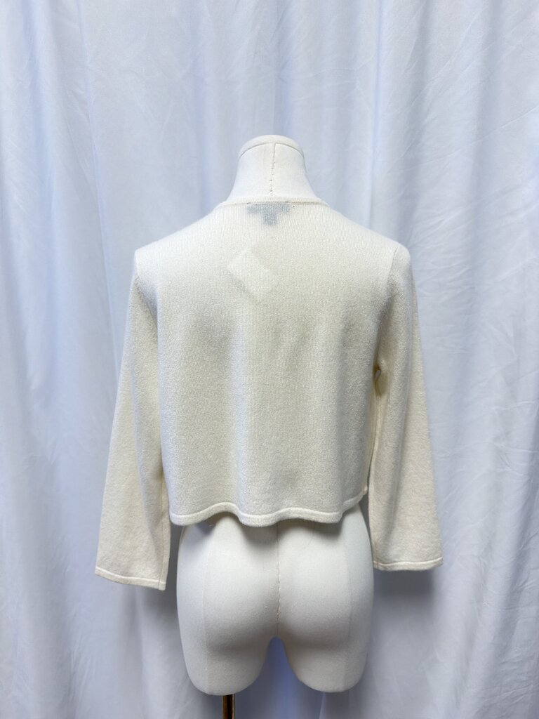 Saks Cropped Open Cashmere Cardigan