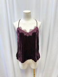Cami NYC Velvet Lace Trim Tank
