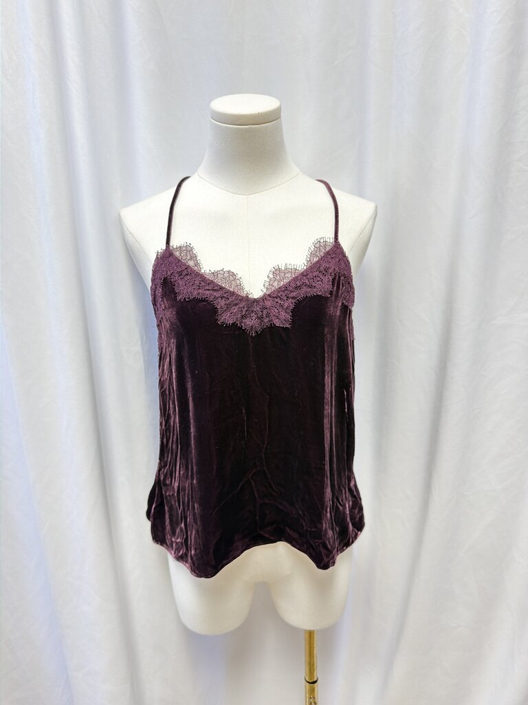 Cami NYC Velvet Lace Trim Tank