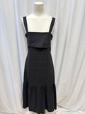 Theory Square Neck Tie Back Midi Dress
