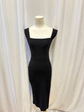 Reformation Square Neck Ribbed Dress