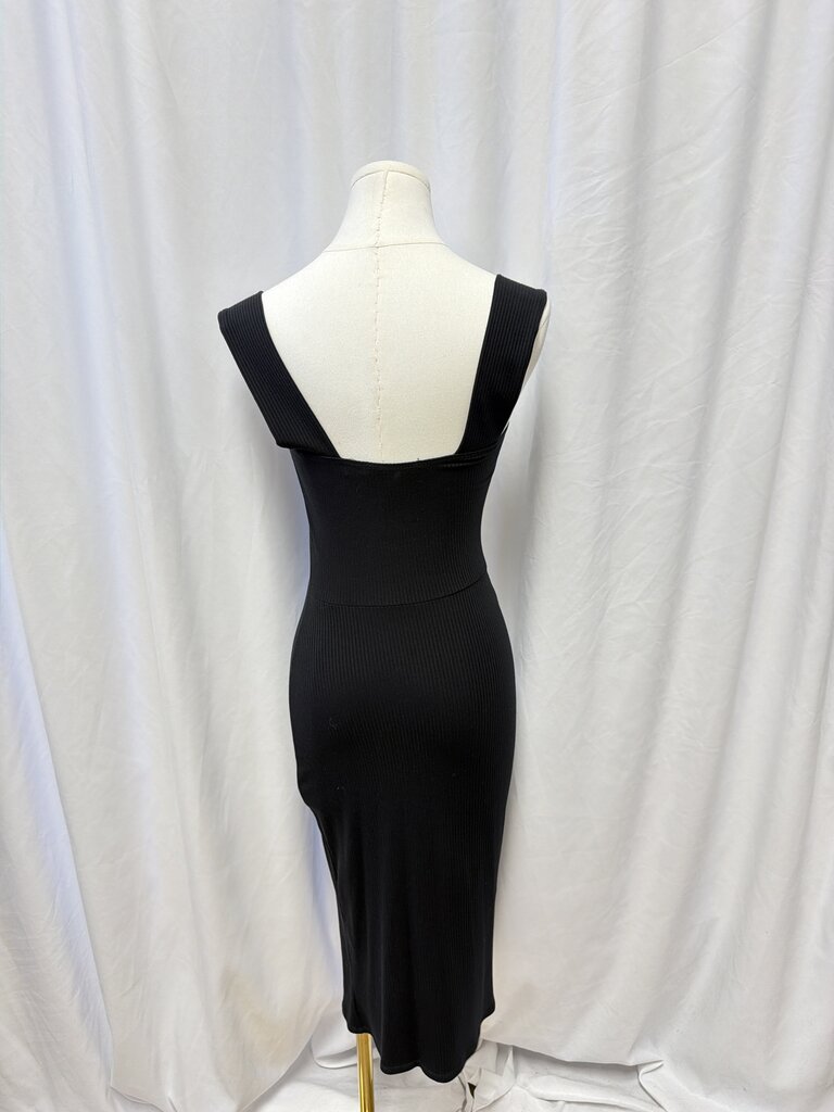 Reformation Square Neck Ribbed Dress