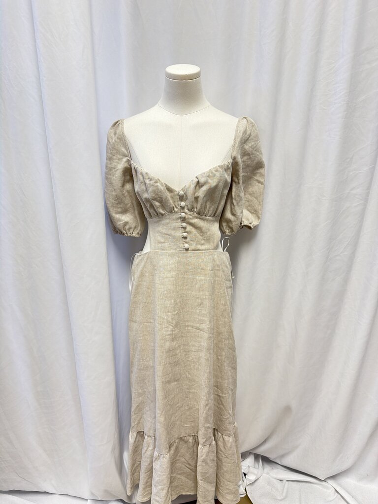Reformation Linen Open Back Maxi Dress