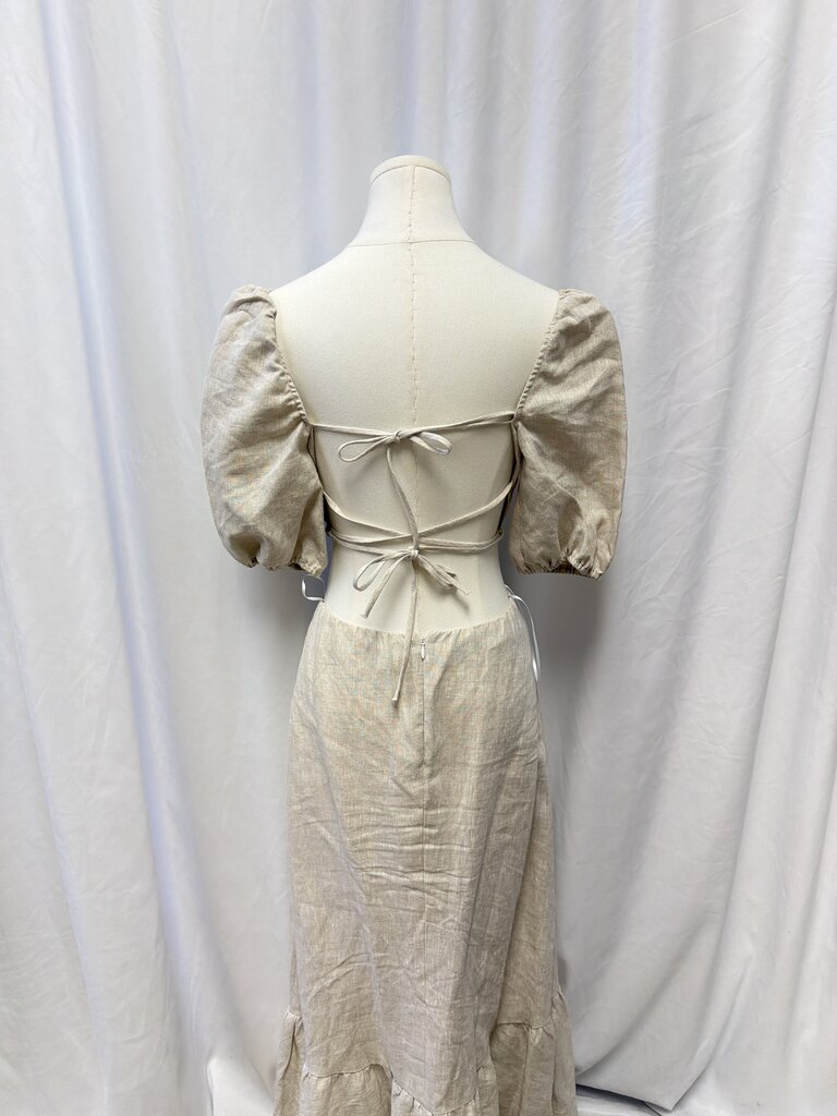 Reformation Linen Open Back Maxi Dress
