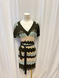 Missoni Belted Chevron Short Sleeve Dress