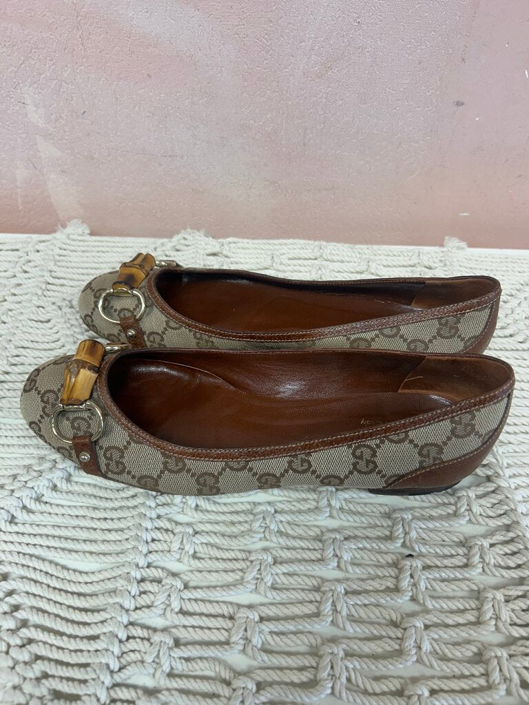 Gucci Monogram Bamboo Ballet Flat