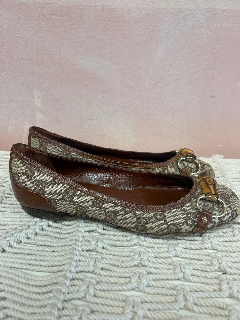 Gucci Monogram Bamboo Ballet Flat