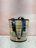 Burberry Haymarket Plaid Bucket Bag w/ Dustbag