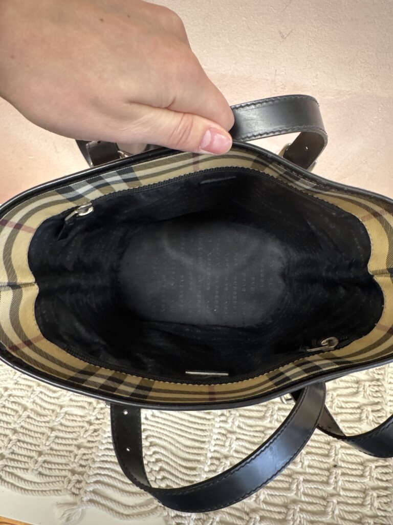 Burberry Haymarket Plaid Bucket Bag w/ Dustbag