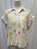 Rails Linen Blend Fruit Print Top