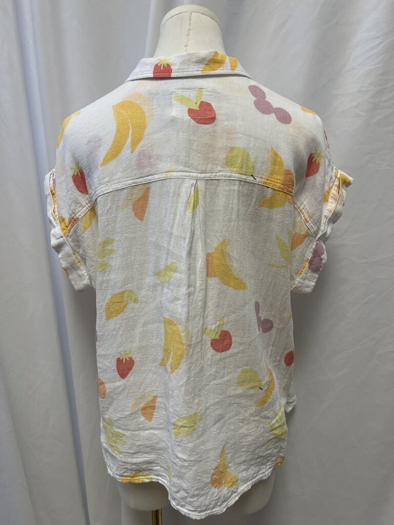 Rails Linen Blend Fruit Print Top