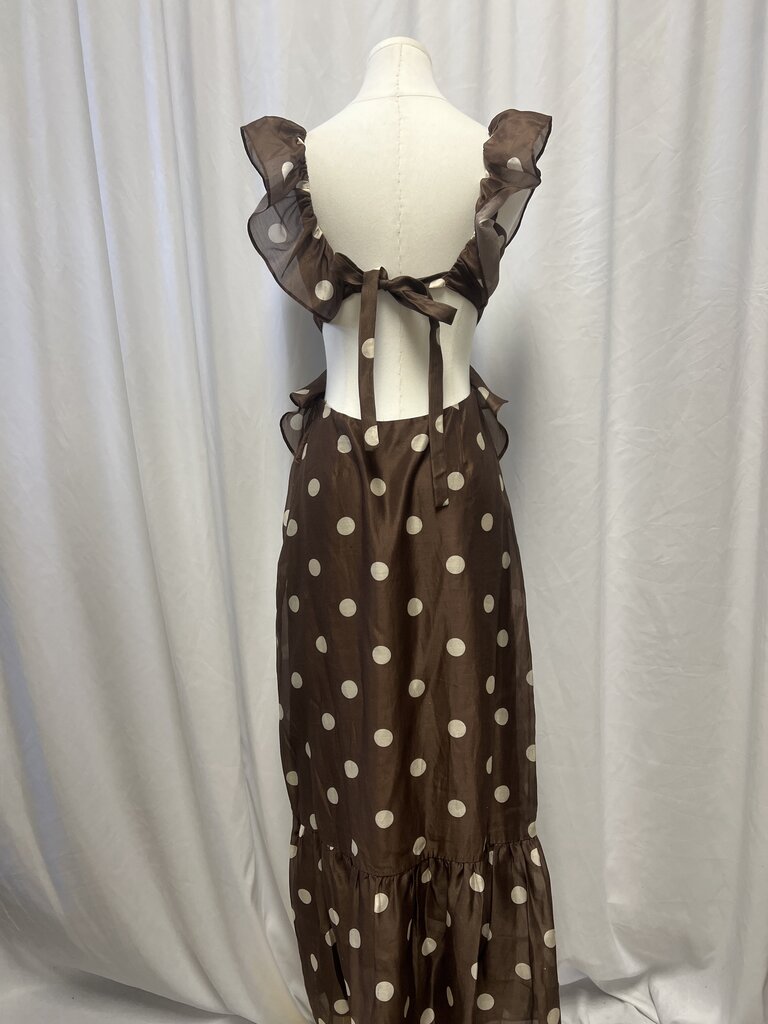 Sir. Cotton/Silk Polka Dot Cutout Maxi Dress