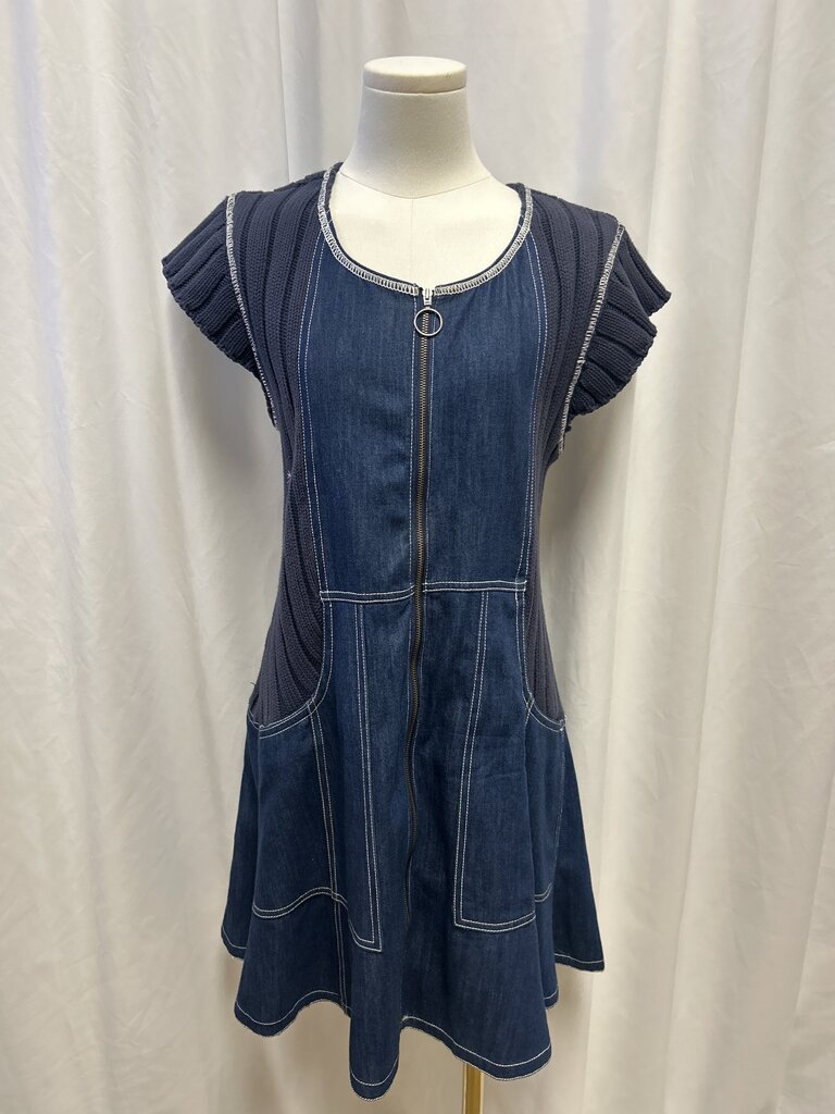 Pilcro Chambray and Knit Mini Dress