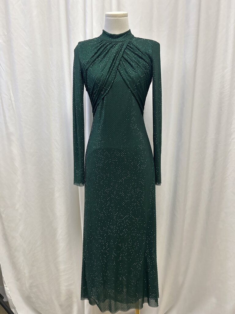 Self-Portrait Long Sleeve Sequin Maxi Dress