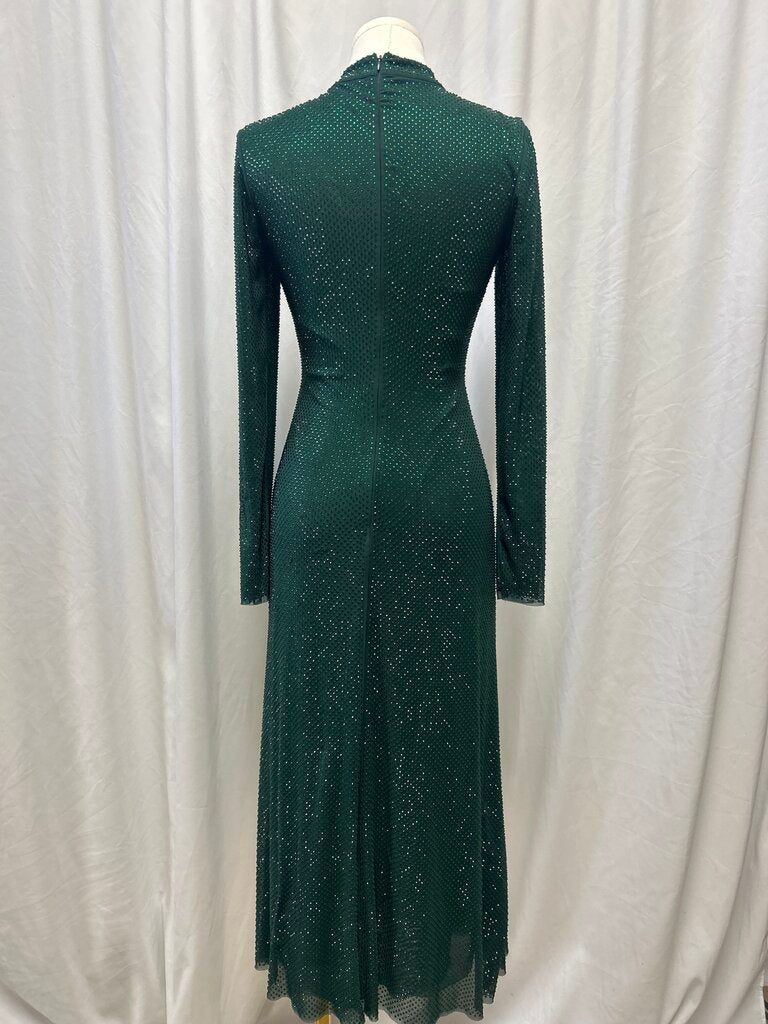 Self-Portrait Long Sleeve Sequin Maxi Dress