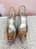 Valentino Woven Multicolor Slingback (Rare Find)