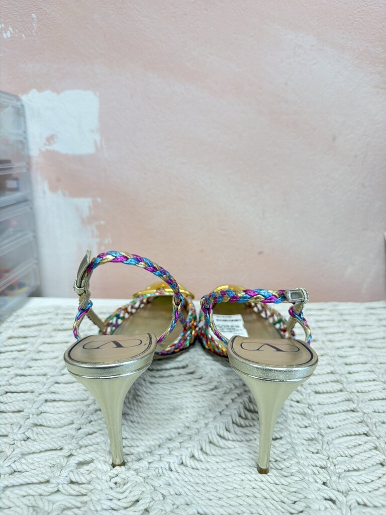 Valentino Woven Multicolor Slingback (Rare Find)