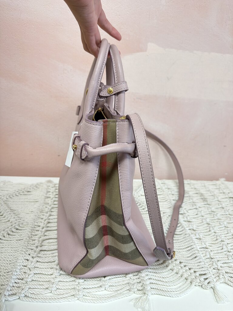 Burberry House Check Banner Tote w/ Crossbody Strao