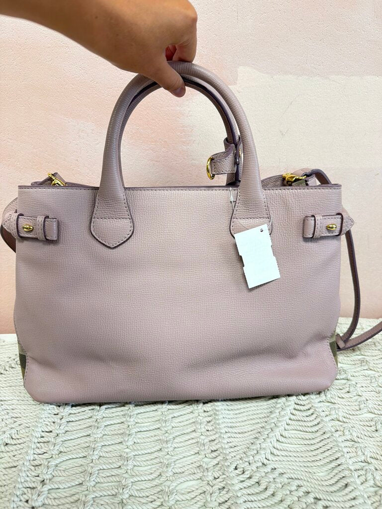 Burberry House Check Banner Tote w/ Crossbody Strao