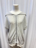 Theory Cotton/Cashmere Blend Sleeveless Zip Up
