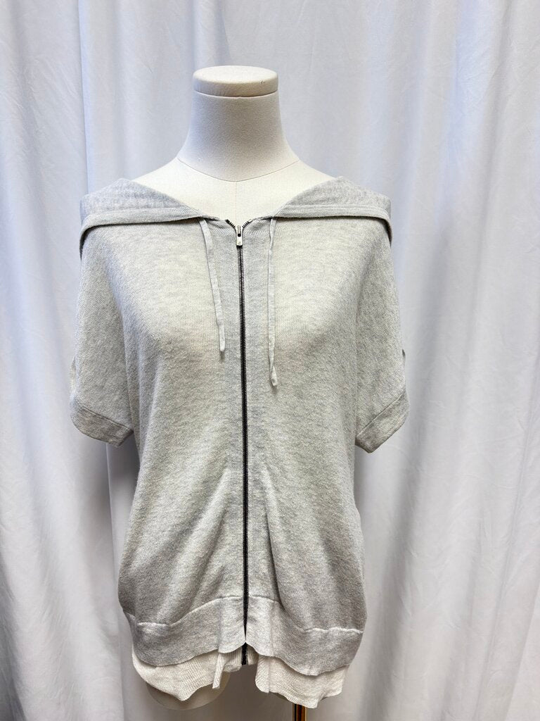 Theory Cotton/Cashmere Blend Sleeveless Zip Up