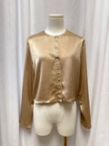 Leset Long Sleeve Cropped Button Up NWT