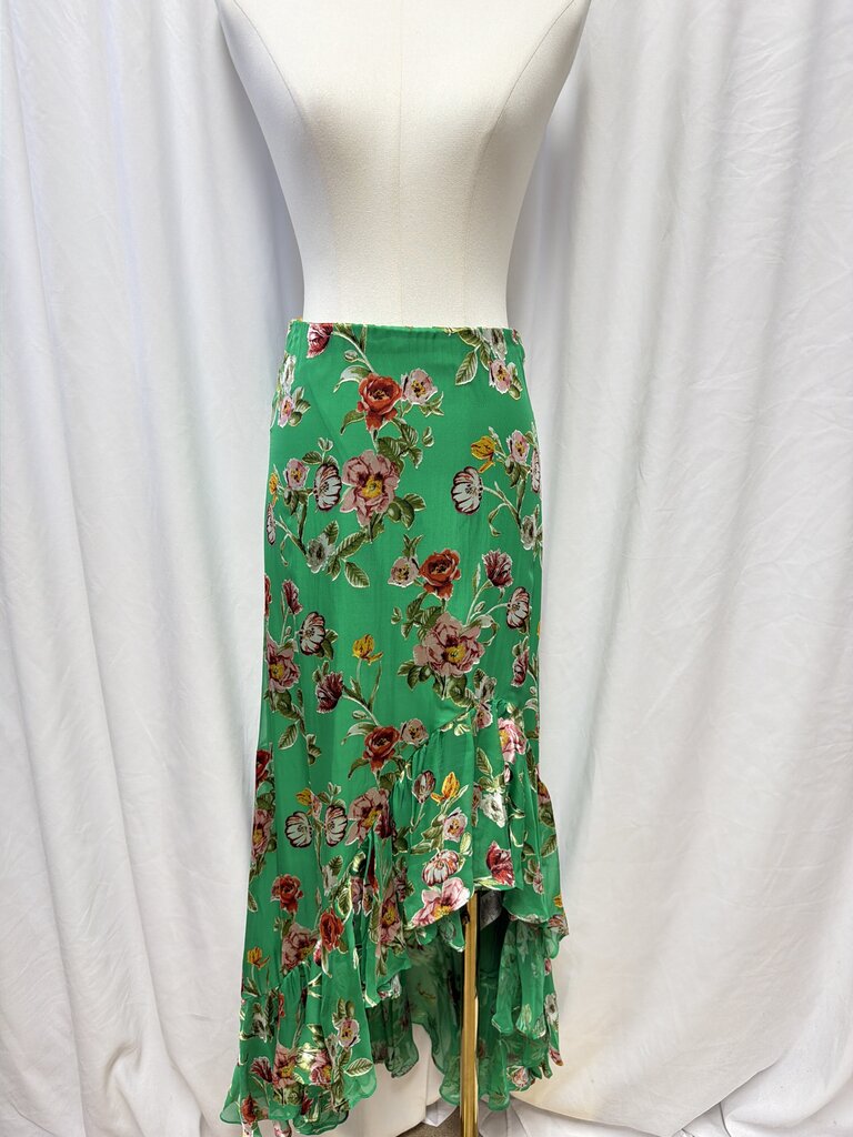 Alice + Olivia Asymmetrical Hem Floral Skirt NWT