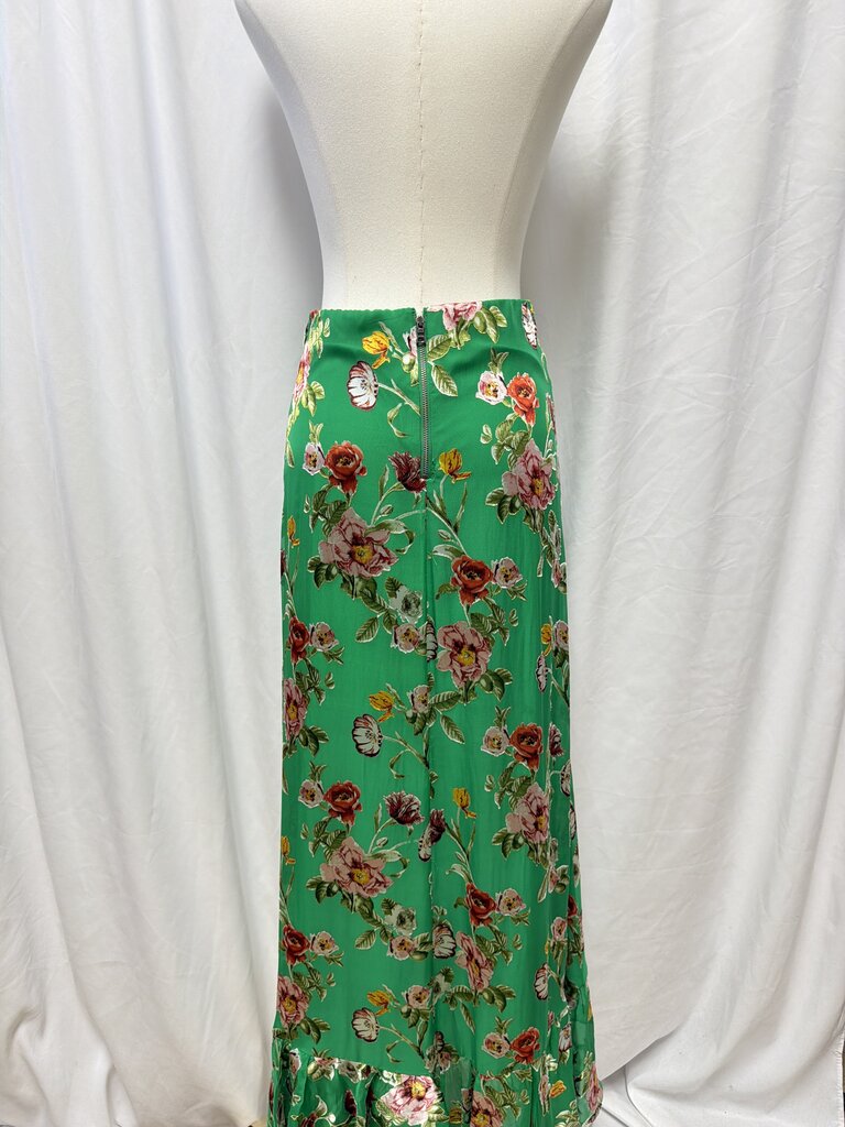 Alice + Olivia Asymmetrical Hem Floral Skirt NWT