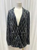 Pierre-Louis Mascia Velvet Diamond Print Blazer NWT