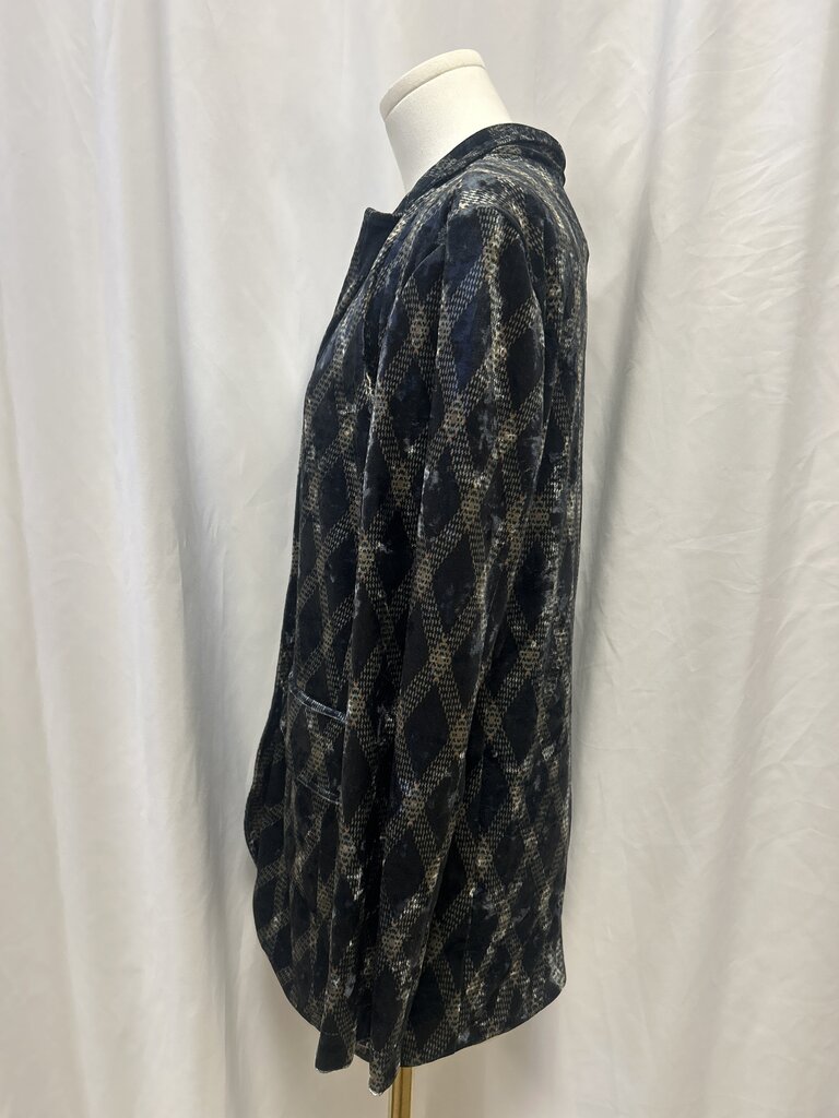 Pierre-Louis Mascia Velvet Diamond Print Blazer NWT