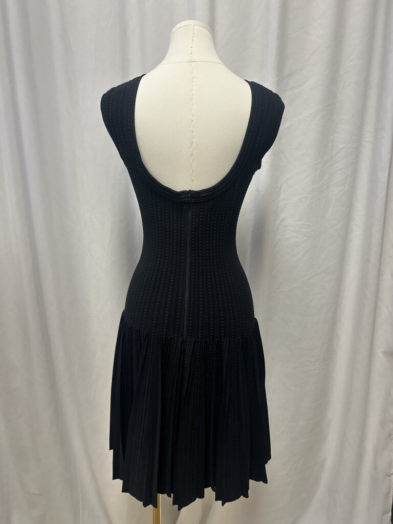 Alaia Black Knit Midi Dress