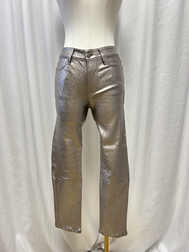 Frame Silver Leather Jeans