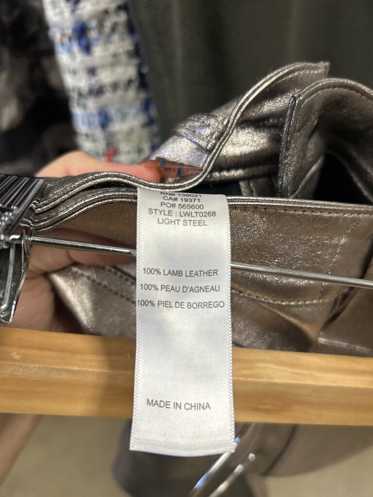 Frame Silver Leather Jeans