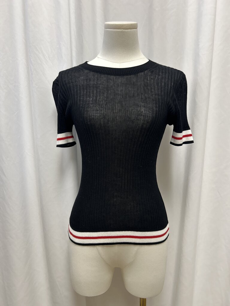rag & bone crew neck short sleeve sweater