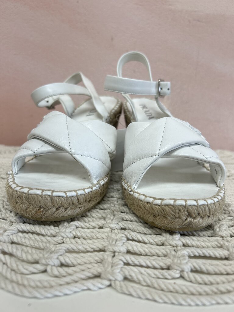 Prada Quilted Espadrille Wedge (As Is)