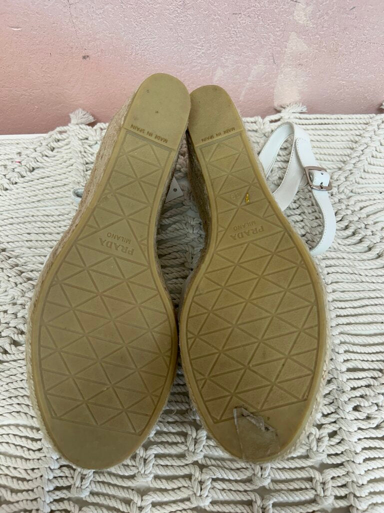 Prada Quilted Espadrille Wedge (As Is)