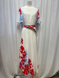 Mergim Floral Print Dress w/ Sequin Belt