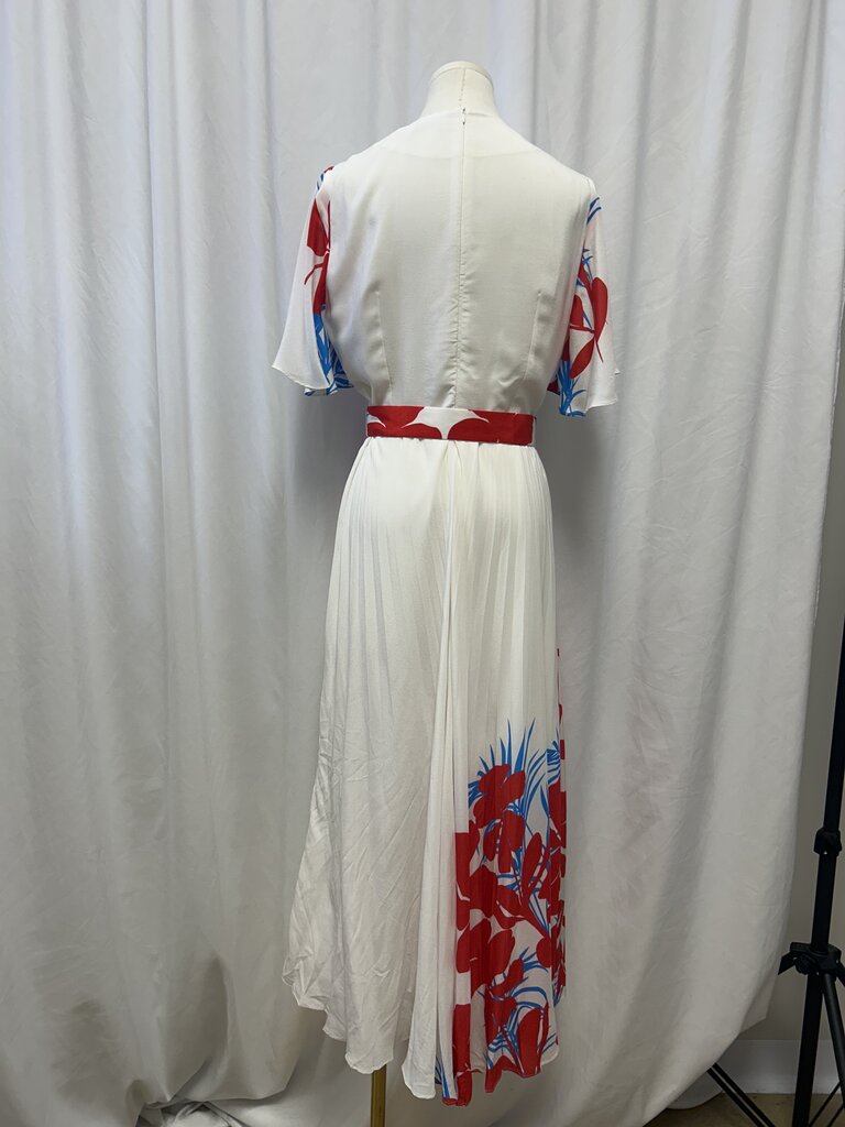 Mergim Floral Print Dress w/ Sequin Belt