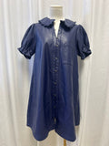 Pilcro Faux Leather Babydoll Dress