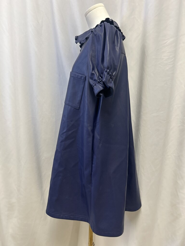 Pilcro Faux Leather Babydoll Dress