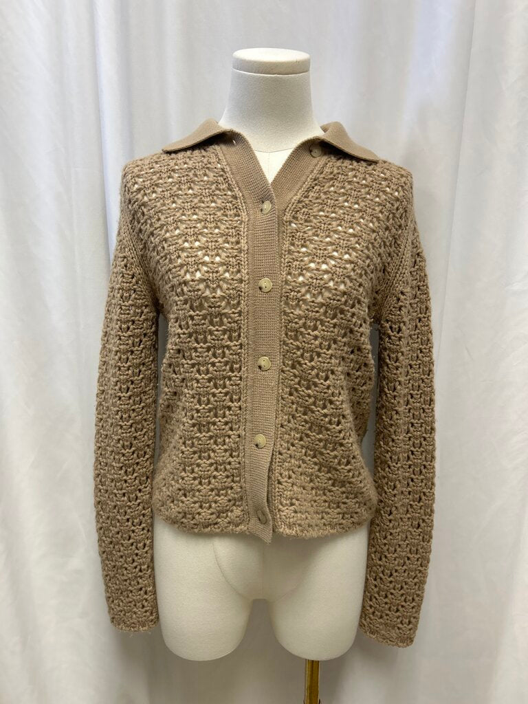 Vince Collared Wide Knit Cardigan